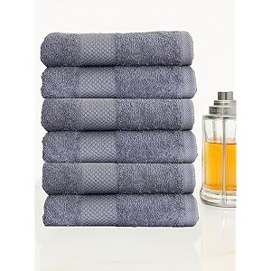 cotton hand towelset of 6gsm  500100 cottoncolor  charcoal