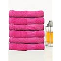 Cotton Hand Towel|Set of 6|GSM : 500|100% Cotton|Color : Pink