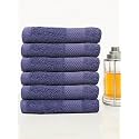 Cotton Hand Towel|Set of 6|GSM : 500|100% Cotton|Color : Navy