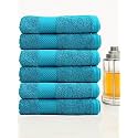 Cotton Hand Towel|Set of 6|GSM : 500|100% Cotton|Color : Turquoise