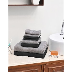 value cottton towel setset of 8100 cotton color black amp charcoal