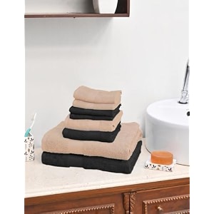 value cottton towel setset of 8100 cotton color black amp beige