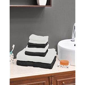 value cottton towel setset of 8100 cotton color black amp white