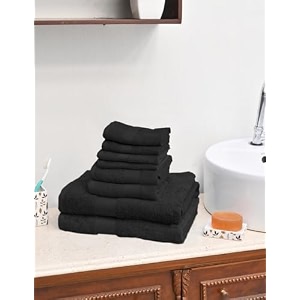 value cottton towel setset of 8100 cotton color black
