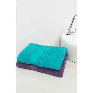 zero twist cotton extra large sheet size towel pack of 2 gsm 500 size 3034x6034 men39s women39s amp kids towel supersoft high absorbent color purple amp turquoise