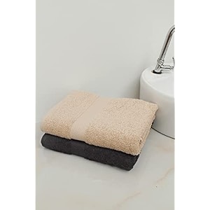 zero twist cotton extra large sheet size towel pack of 2 gsm 500 size 3034x6034 men39s women39s amp kids towel supersoft high absorbent color black amp beige