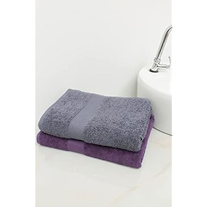 zero twist cotton extra large sheet size towel pack of 2 gsm 500 size 3034x6034 men39s women39s amp kids towel supersoft high absorbent color purple amp charcoal