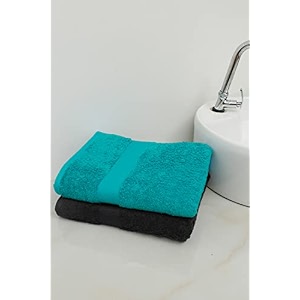 zero twist cotton extra large sheet size towel pack of 2 gsm 500 size 3034x6034 men39s women39s amp kids towel supersoft high absorbent color black amp turquoise