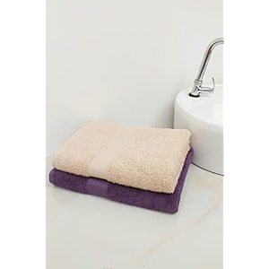 zero twist cotton extra large sheet size towel pack of 2 gsm 500 size 3034x6034 men39s women39s amp kids towel supersoft high absorbent color beige amp purple