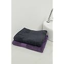 Zero Twist Cotton Extra Large Sheet Size Towel| Pack of 2| GSM 500| Size: 30"x60"| Men's Women's &amp; Kids Towel, Supersoft, High Absorbent| Color: Black &amp; Purple
