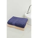 Zero Twist Cotton Extra Large Sheet Size Towel| Pack of 2| GSM 500| Size: 30"x60"| Men's Women's &amp; Kids Towel, Supersoft, High Absorbent| Color: Beige &amp; Navy