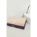 Zero Twist Cotton Extra Large Sheet Size Towel| Pack of 2| GSM 500| Size: 30"x60"| Men's Women's &amp; Kids Towel, Supersoft, High Absorbent| Color: Beige &amp; Purple