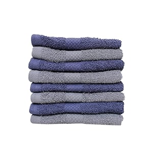 zero twist cotton face towel pack of 8 gsm 550 size 1234x1234 men39s women39s amp kids towel supersoft high absorbent color charcoal amp navy