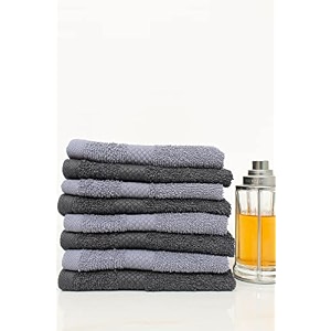 zero twist cotton face towel pack of 8 gsm 550 size 1234x1234 men39s women39s amp kids towel supersoft high absorbent color black amp charcoal