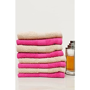 zero twist cotton face towel pack of 8 gsm 550 size 1234x1234 men39s women39s amp kids towel supersoft high absorbent color pink amp beige