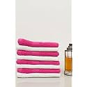 Zero Twist Cotton Face Towel| Pack of 8| GSM 550| Size: 12"x12"| Men's Women's &amp; Kids Towel, Supersoft, High Absorbent| Color: White &amp; Pink