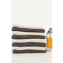 Zero Twist Cotton Face Towel| Pack of 8| GSM 550| Size: 12"x12"| Men's Women's &amp; Kids Towel, Supersoft, High Absorbent| Color: Black &amp; Beige