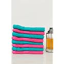 Zero Twist Cotton Face Towel| Pack of 8| GSM 550| Size: 12"x12"| Men's Women's &amp; Kids Towel, Supersoft, High Absorbent| Color: Pink &amp; Turquoise