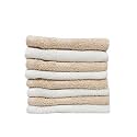 Zero Twist Cotton Face Towel| Pack of 8| GSM 550| Size: 12"x12"| Men's Women's &amp; Kids Towel, Supersoft, High Absorbent| Color: White &amp; Beige