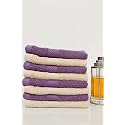 Zero Twist Cotton Face Towel| Pack of 8| GSM 550| Size: 12"x12"| Men's Women's &amp; Kids Towel, Supersoft, High Absorbent| Color: Beige &amp; Purple