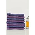 Zero Twist Cotton Face Towel| Pack of 8| GSM 550| Size: 12"x12"| Men's Women's &amp; Kids Towel, Supersoft, High Absorbent| Color: Purple &amp; Navy