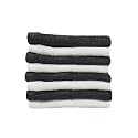 Zero Twist Cotton Face Towel| Pack of 8| GSM 550| Size: 12"x12"| Men's Women's &amp; Kids Towel, Supersoft, High Absorbent| Color: White &amp; Black