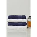Zero Twist Cotton Hand Towel| Pack of 4| GSM 550| Size: 16"x27"| Men's Women's &amp; Kids Towel, Supersoft, High Absorbent| Color: White &amp; Navy