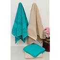 Zero Twist Cotton Hand Towel| Pack of 4| GSM 550| Size: 16"x27"| Men's Women's &amp; Kids Towel, Supersoft, High Absorbent| Color: Beige &amp; Turquoise