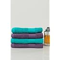 Zero Twist Cotton Hand Towel| Pack of 4| GSM 550| Size: 16"x27"| Men's Women's &amp; Kids Towel, Supersoft, High Absorbent| Color: Purple &amp; Turquoise