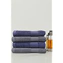 Zero Twist Cotton Hand Towel| Pack of 4| GSM 550| Size: 16"x27"| Men's Women's &amp; Kids Towel, Supersoft, High Absorbent| Color: Charcoal &amp; Navy