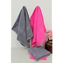 Zero Twist Cotton Hand Towel| Pack of 4| GSM 550| Size: 16"x27"| Men's Women's &amp; Kids Towel, Supersoft, High Absorbent| Color: Pink &amp; Charcoal