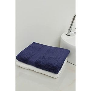 zero twist cotton large bath towel pack of 2 gsm 500 size 2734x5134  men39s women39s amp kids towel supersoft high absorbent color white amp navy