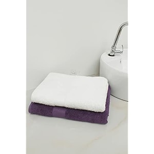 zero twist cotton large bath towel pack of 2 gsm 500 size 2734x5134  men39s women39s amp kids towel supersoft high absorbent color white amp purple