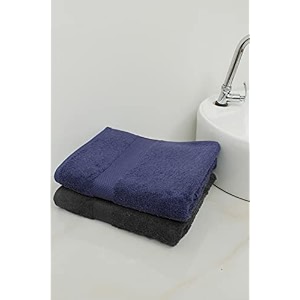 zero twist cotton large bath towel pack of 2 gsm 500 size 2734x5134  men39s women39s amp kids towel supersoft high absorbent color black amp navy