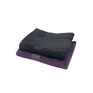 zero twist cotton large bath towel pack of 2 gsm 500 size 2734x5134  men39s women39s amp kids towel supersoft high absorbent color black amp purple