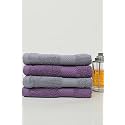 Zero Twist Cotton Hand Towel| Pack of 4| GSM 550| Size: 16"x27"| Men's Women's &amp; Kids Towel, Supersoft, High Absorbent| Color: Purple &amp; Charcoal