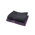 Zero Twist Cotton Large Bath Towel| Pack of 2| GSM 500| Size: 27"x51" | Men's Women's &amp; Kids Towel, Supersoft, High Absorbent| Color: Black &amp; Purple