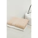 Zero Twist Cotton Large Bath Towel| Pack of 2| GSM 500| Size: 27"x51" | Men's Women's &amp; Kids Towel, Supersoft, High Absorbent| Color: White &amp; Beige