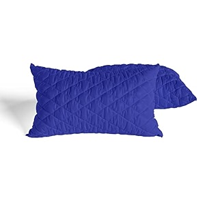 avi premium quilted bed pillows for sleeping microfiber filler soft amp luxurious for side and back sleepers set of 2 king size 20 x 36 inch navy blue