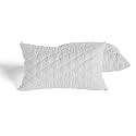 AVI Premium Quilted Bed Pillows for Sleeping Microfiber Filler Soft &amp; Luxurious for Side and Back Sleepers, Set of 2 King Size, 20 x 36 Inch, White