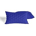AVI Premium Quilted Bed Pillows for Sleeping Microfiber Filler Soft &amp; Luxurious for Side and Back Sleepers, Set of 2 Double Size, 20 x 30 Inch, Navy Blue