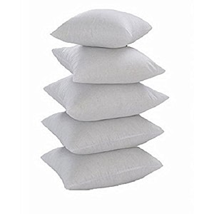 avi set of 5 soft amp fluffy micorfiber filled premium decorative cushions for sofa bed throw pillow insert cushion filler- 18 x 18 inch