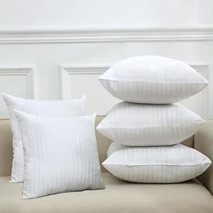 avi set of 5 microfibre cushions - 20x20 white