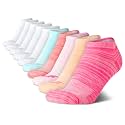 Avia Women's Athletic Low Cut Socks - 10 Pack Performance Stretch Cushioned Ankle Socks for Running and Workout (4-12)
