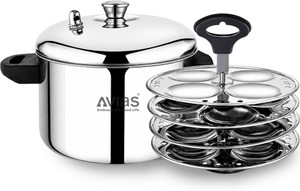 avias eco idly maker 4 plate induction  standard idli maker 4 plates 16 idlis 