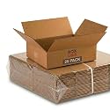BOX USA 1293 Flat Corrugated Cardboard Box 12" L x 9" W x 3" H, Kraft, For Shipping, Packing and Moving (Pack of 25)