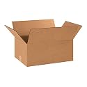 BOX USA 18128 Corrugated Cardboard Box 18" L x 12" W x 8" H, Kraft, For Shipping, Packing and Moving (Pack of 25)