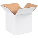 Aviditi Shipping Moving Boxes 6" x 6" x 6" (25-Pack) Small Corrugated Cardboard Packaging Boxes - Shipping, Packing, Moving, and Storage Box for Home or Office - White Standard 32 ECT