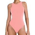 Avidlove Bodysuits for Women Crew Neck Sleeveless Body Suits Snap Closure Double Lined Tank Tops Bodysuit