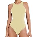 Avidlove Bodysuits for Women Crew Neck Sleeveless Body Suits Snap Closure Double Lined Tank Tops Bodysuit